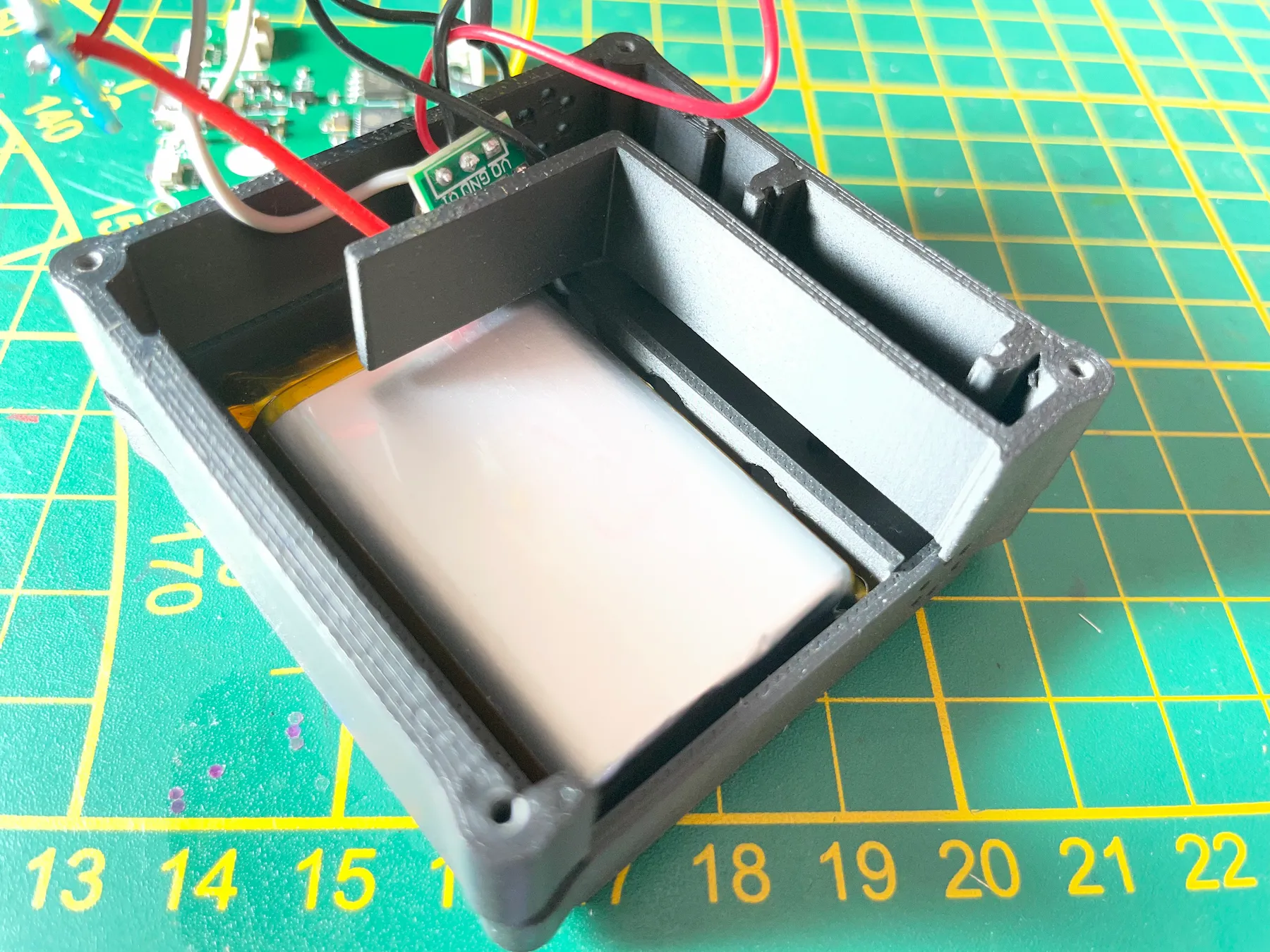 Placing the middle housing section on the base